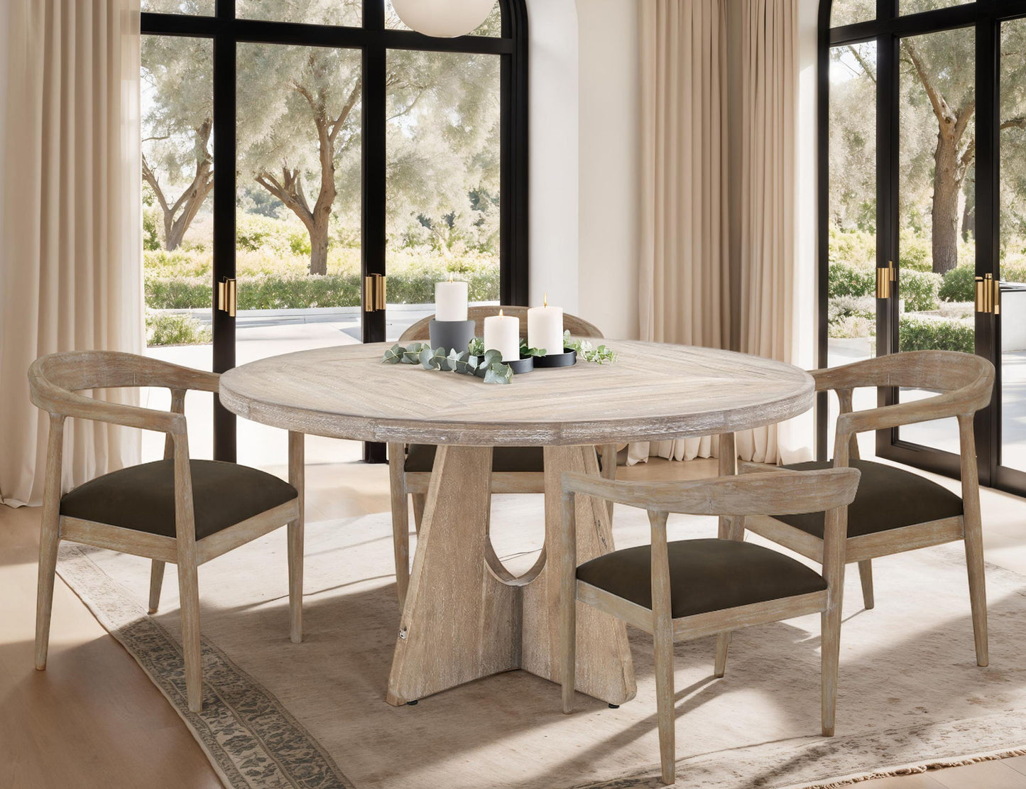 Teak - Chair - Ivory White