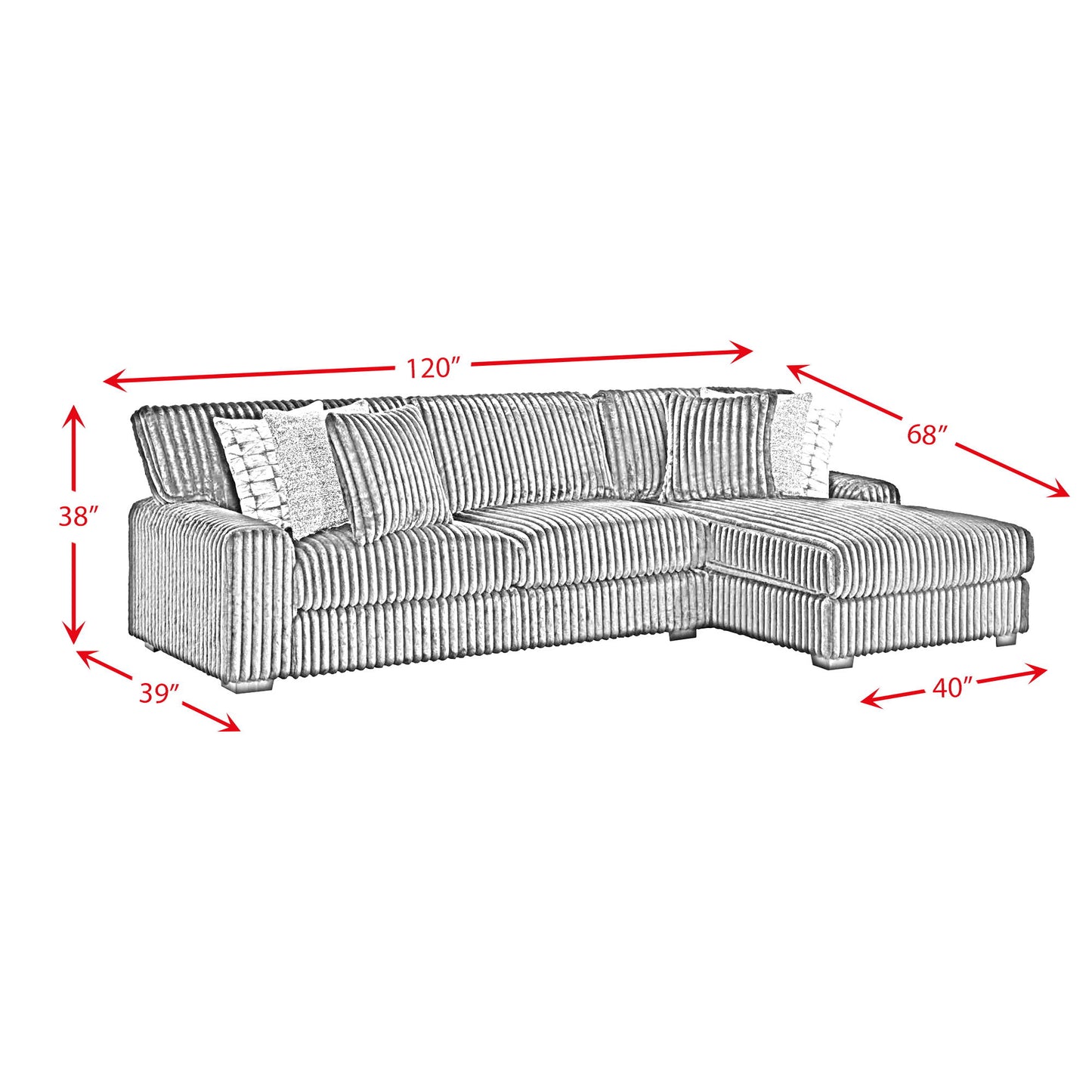 Nightfall - 2 Piece Sectional Set - Grand Cord
