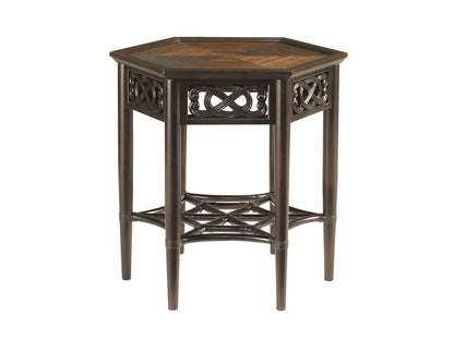 Royal Kahala - Sugar And Lace Dining Table With 60" Glass Top - Dark Brown