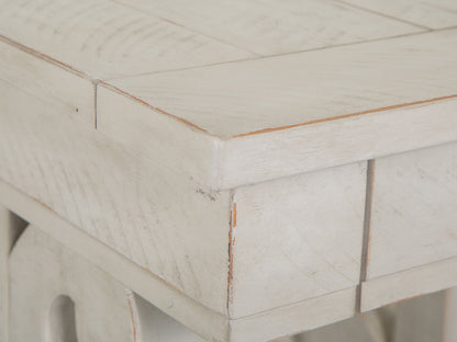 Bronwyn - Rectangular End Table - Alabaster