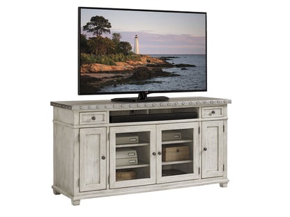Oyster Bay - Shadow Valley Media Console - Pearl Silver