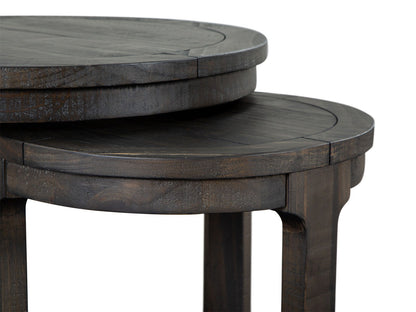 Boswell - Round Nesting End Table - Peppercorn
