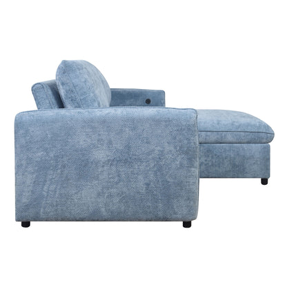 Finn - Storage Chaise - Blue