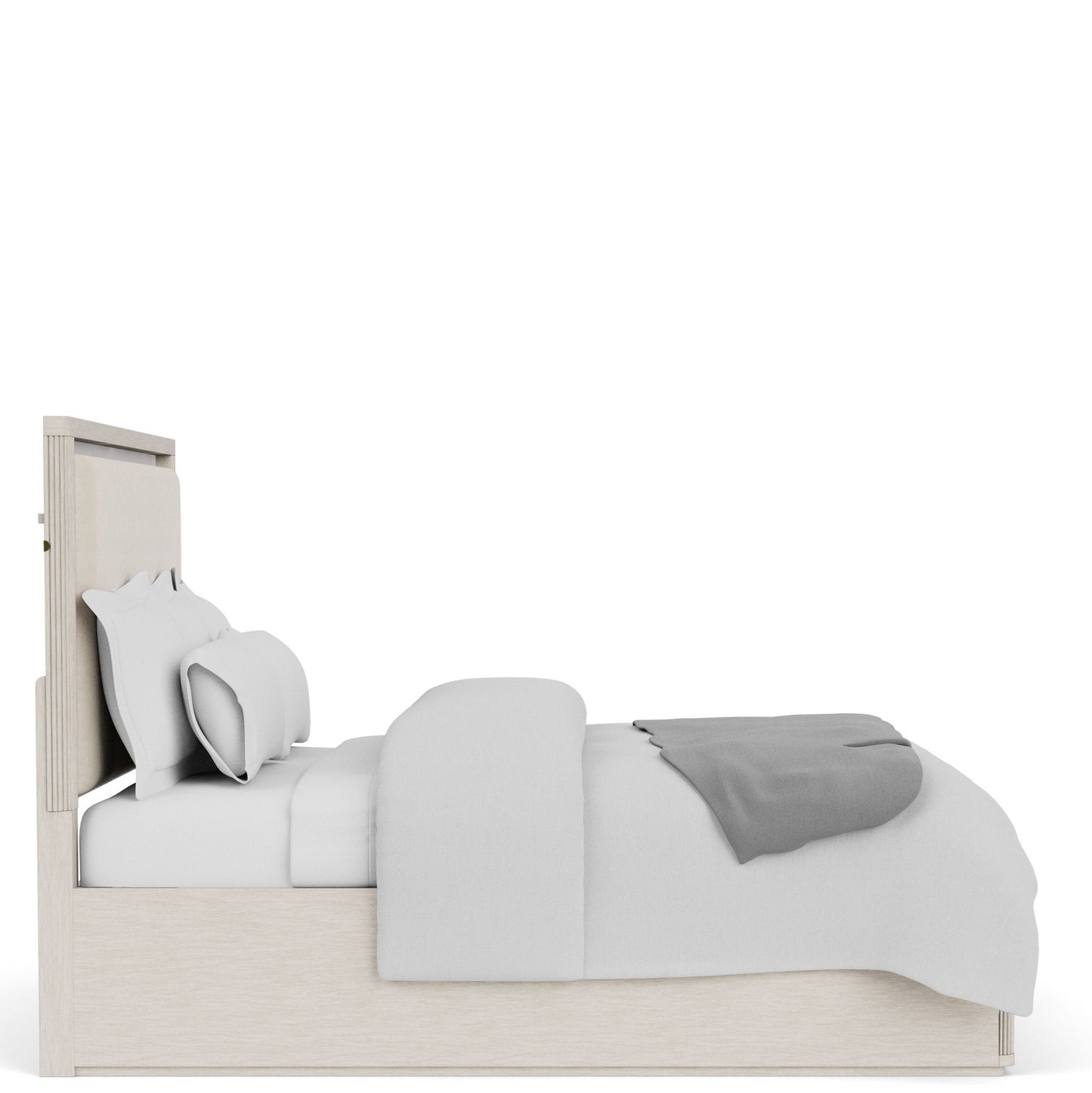 Alexis - King Upholstered Panel Headboard - Latte Essence