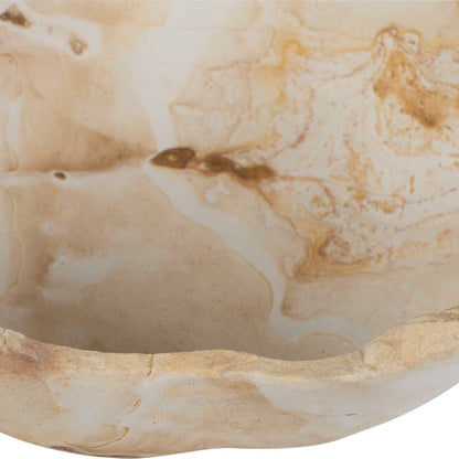 Sahara - Bloom Indoor-Outdoor Stone Bowl - Russet / Ivory / Sand
