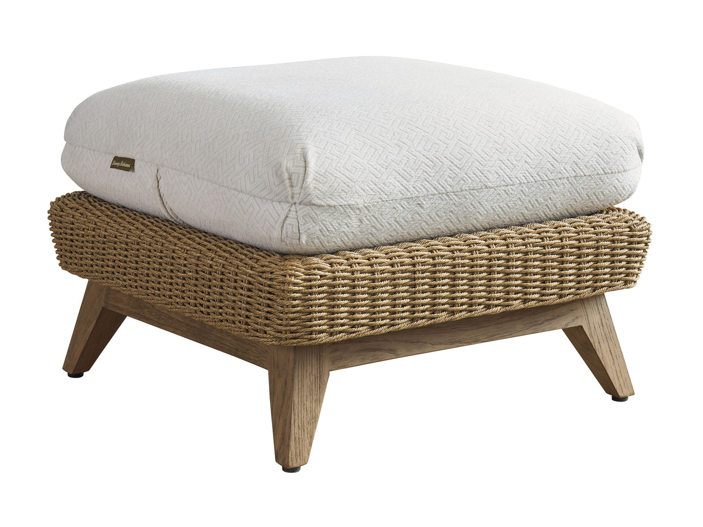 Isle Of Palms - Ottoman - Dark Brown / White