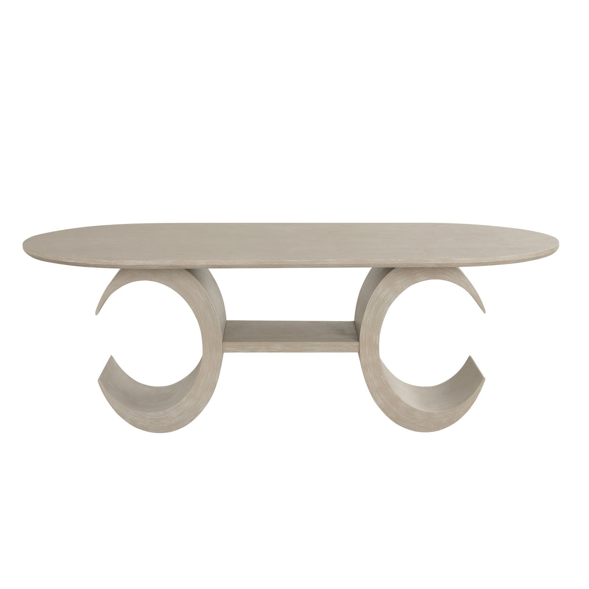 Gwendolyn - Oval Dining Table Top - Cerused Taupe