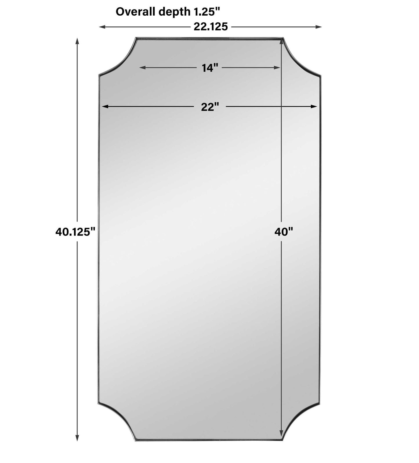 Lennox - Scalloped Corner Mirror