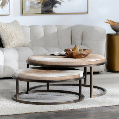 Hayword - Hide Nesting Coffee Tables - Canyon Sand