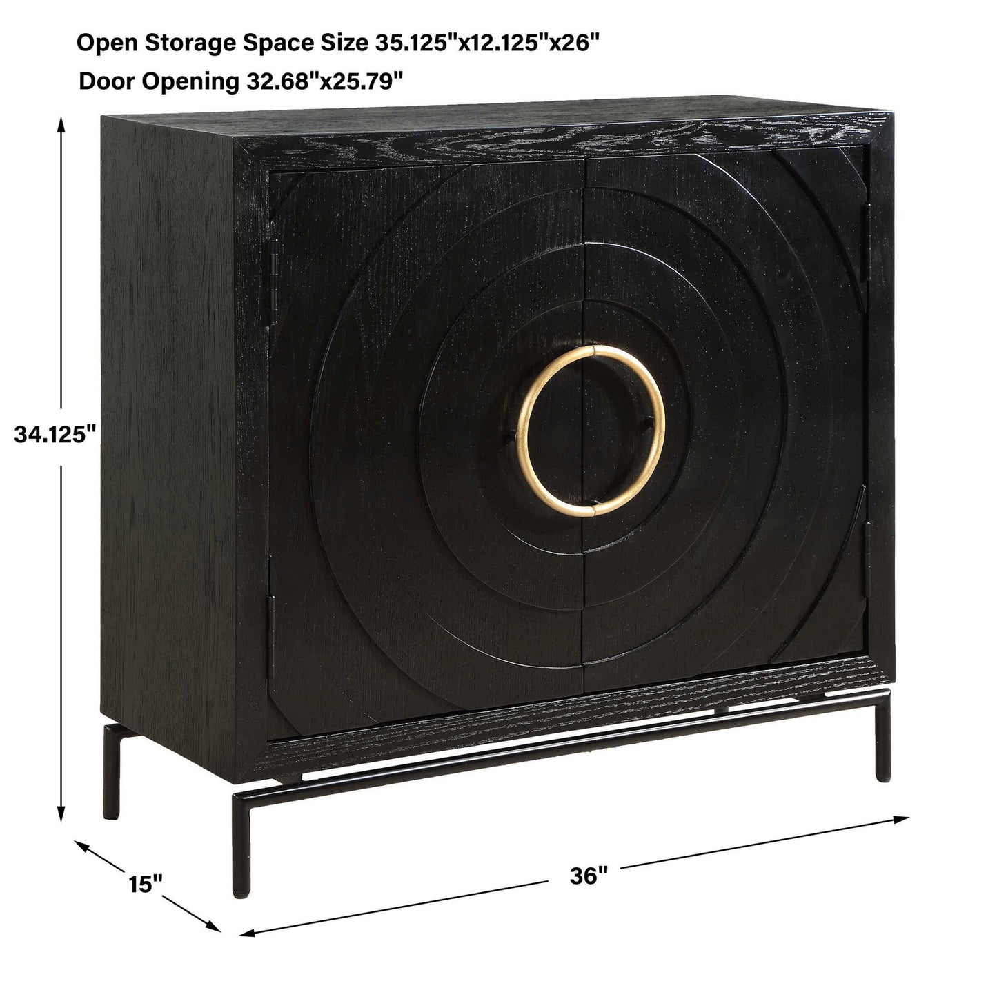Briseis - 2 Door Cabinet - Black