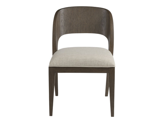 Andare - Wood Dining Side Chair - Dark Brown / Gray