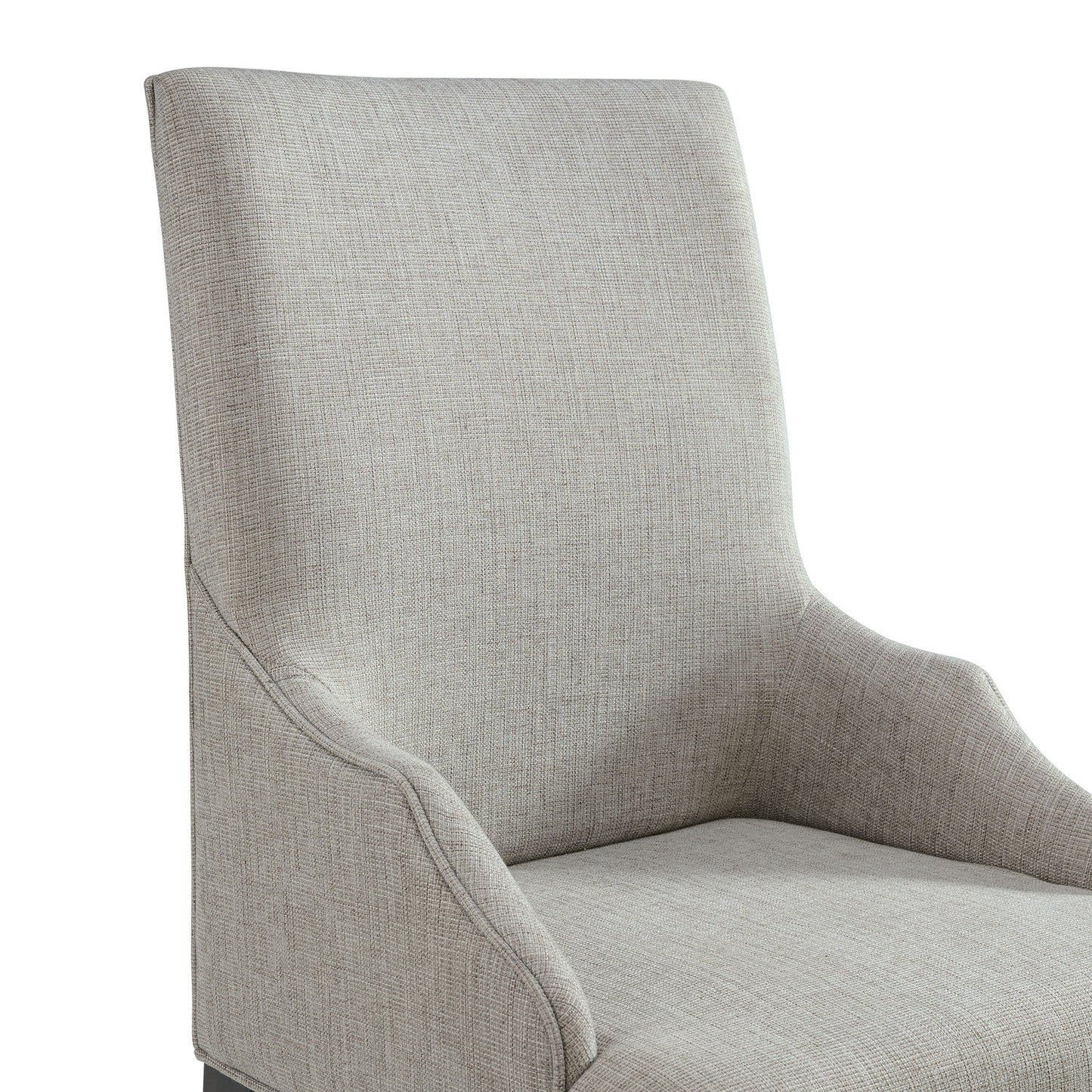 Montrose - Fabric Dining Host Chair (Set of 2) - Espresso / Light Gray