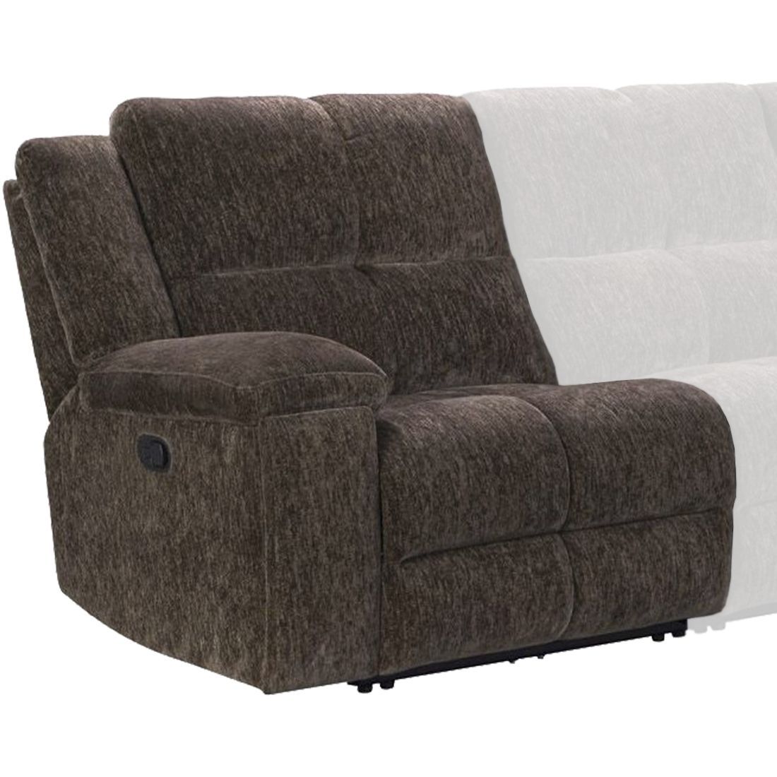 Bronco - Manual Left Arm Facing Recliner - Plush Umber