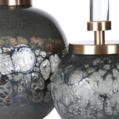 Cessair - Art Glass Bottles (Set of 2) - Dark Gray