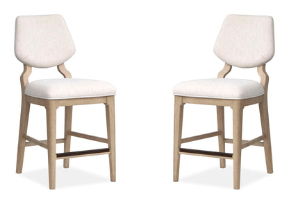 Sunset Cove - Counter Chair With Upholstered Seat and Back (Set of 2) - Sanibel Brown