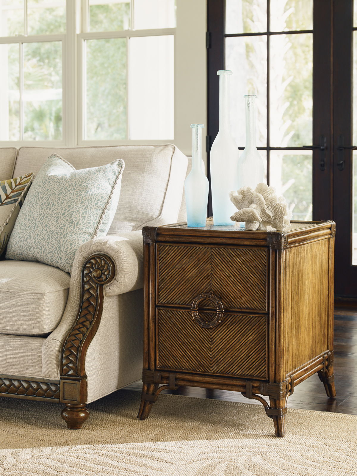 Bali Hai - Bungalow Chairside Chest - Dark Brown