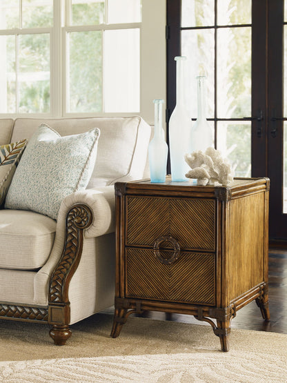 Bali Hai - Bungalow Chairside Chest - Dark Brown