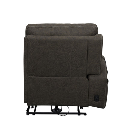 Gaia - LAF Recliner With Power Headrest, Footrest, Massage, Heat - Sable