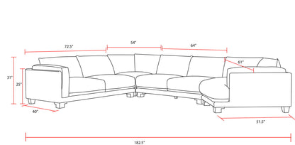 Escape - Armless Loveseat - Mirage Mist
