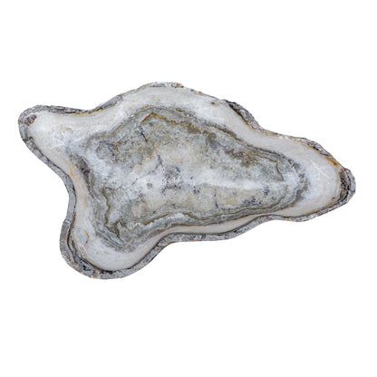 Lunara - Indoor-Outdoor Stone Bowl - Gray / White