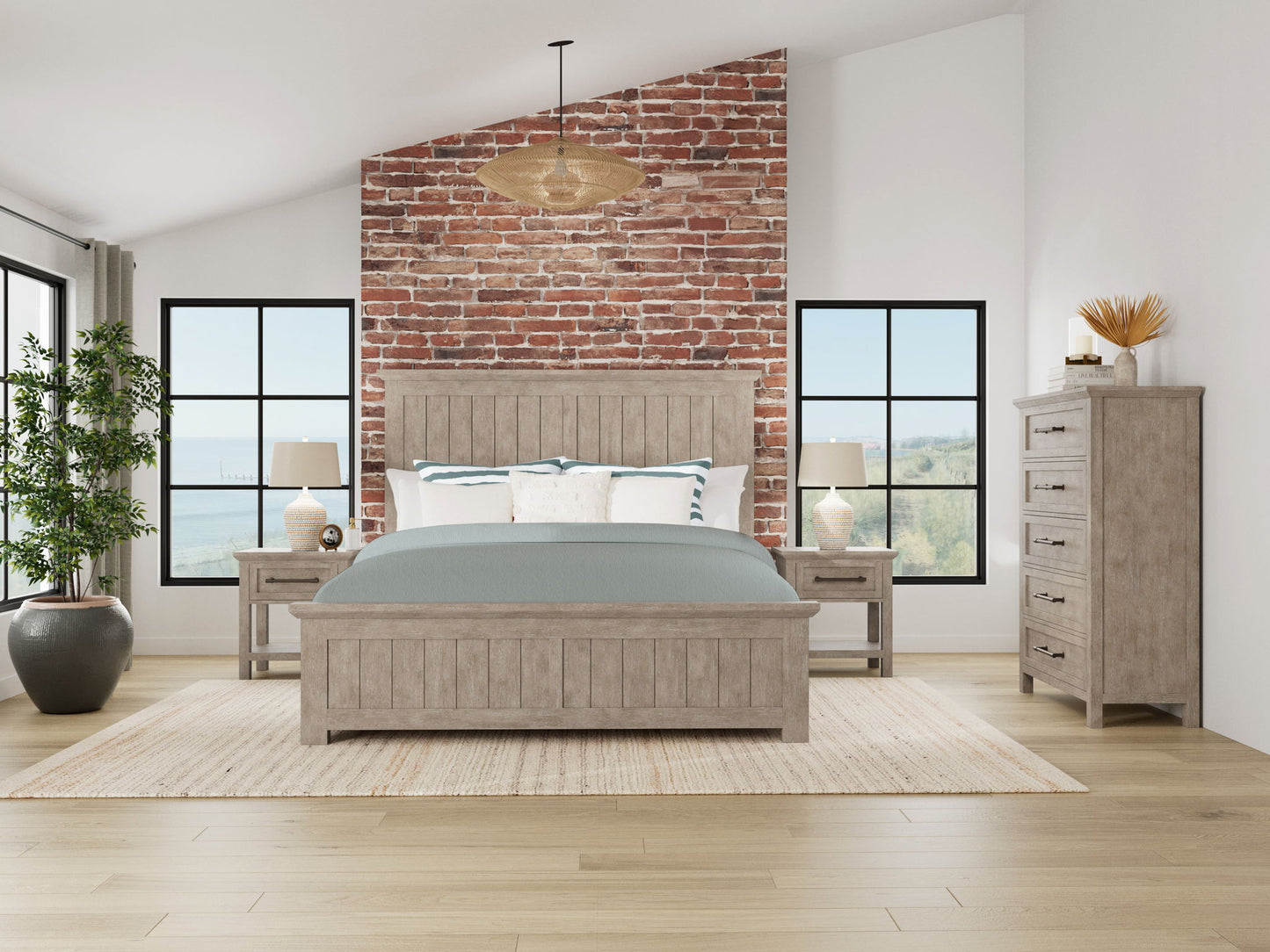 Bennett - King Headboard - Frosted Gray