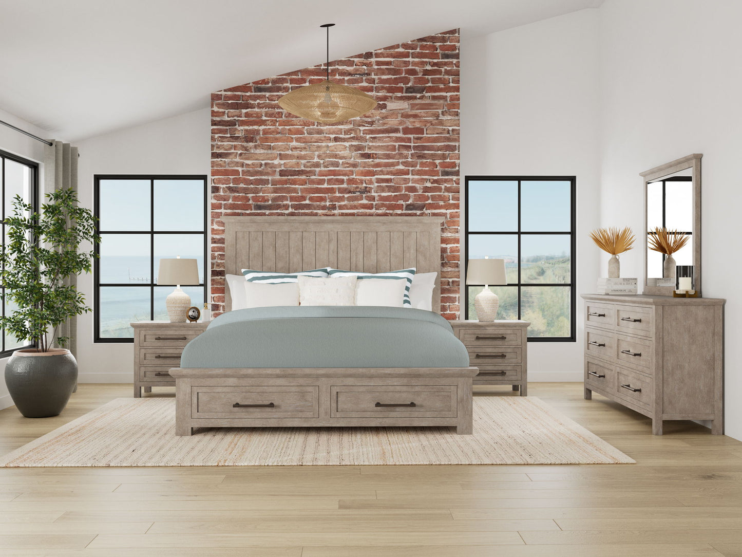 Bennett - Dresser Mirror - Frosted Gray
