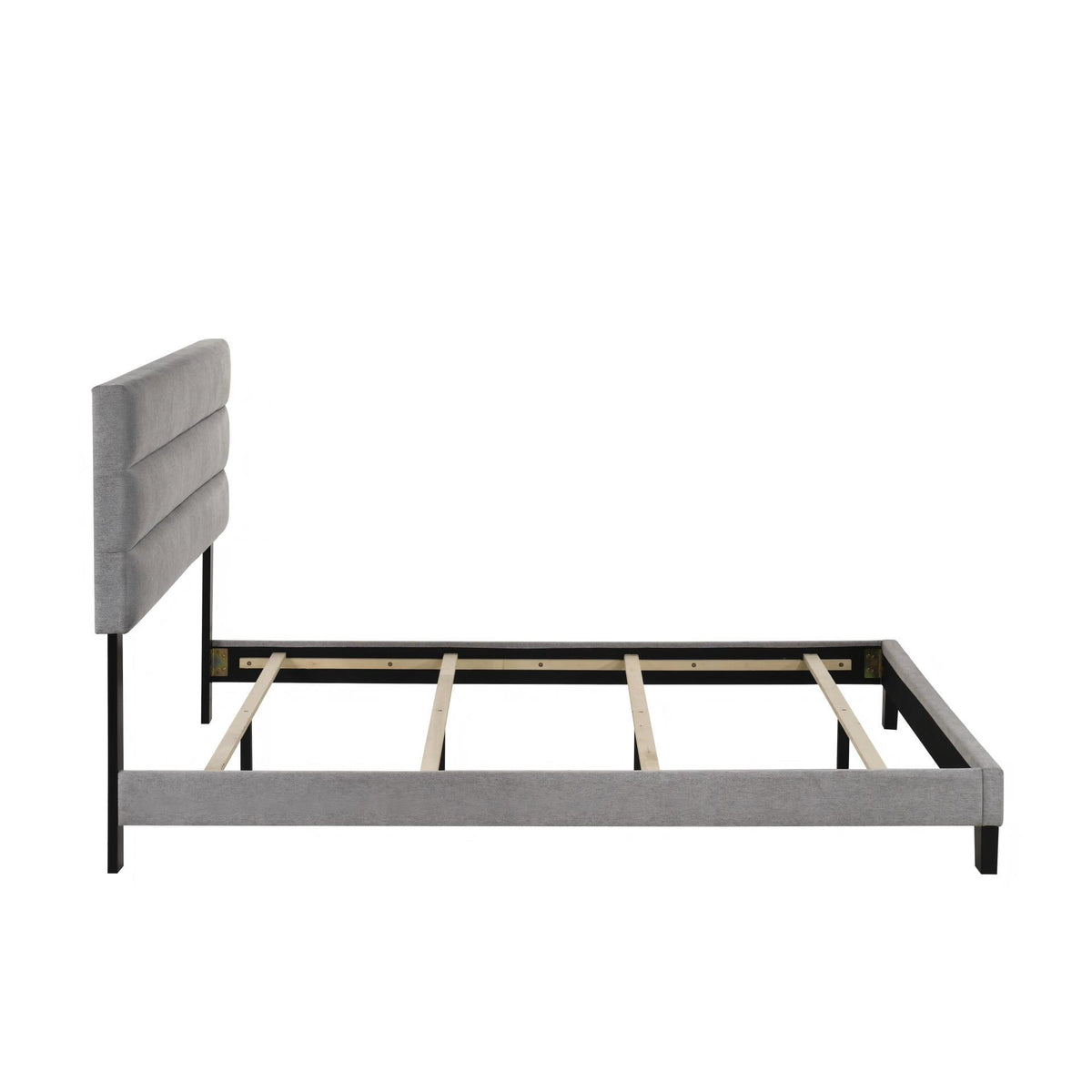 Asher - 5/0 Queen Headboard, Footboard, And Slats - Smoke