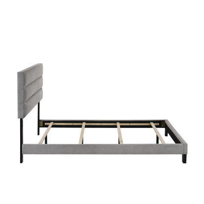 Asher - 5/0 Queen Headboard, Footboard, And Slats - Smoke