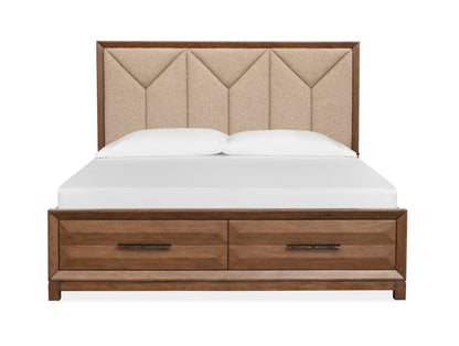 Callisto - Upholstered Panel Storage Bed