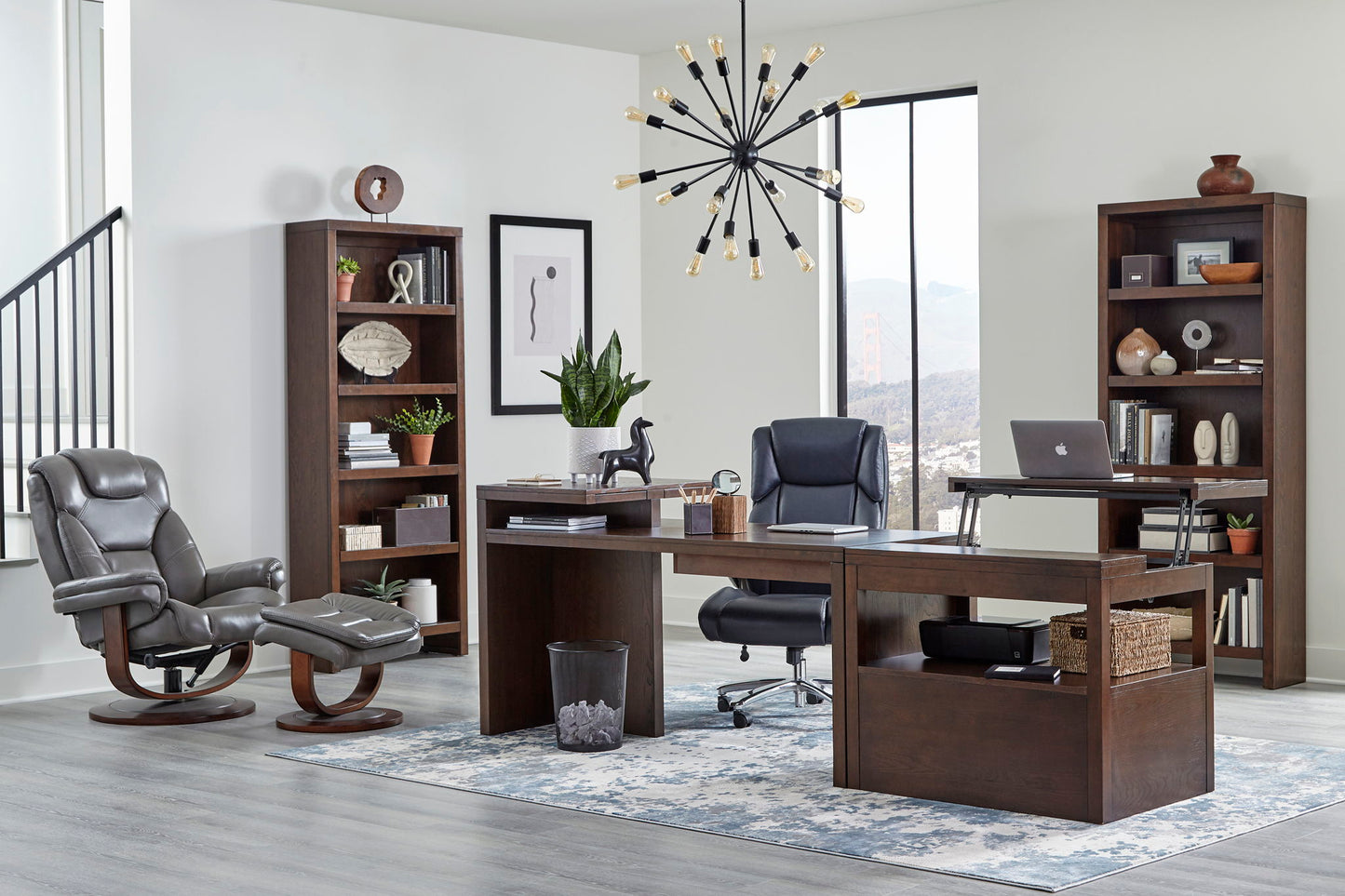 Monarch - Manual Reclining Swivel Chair and Ottoman