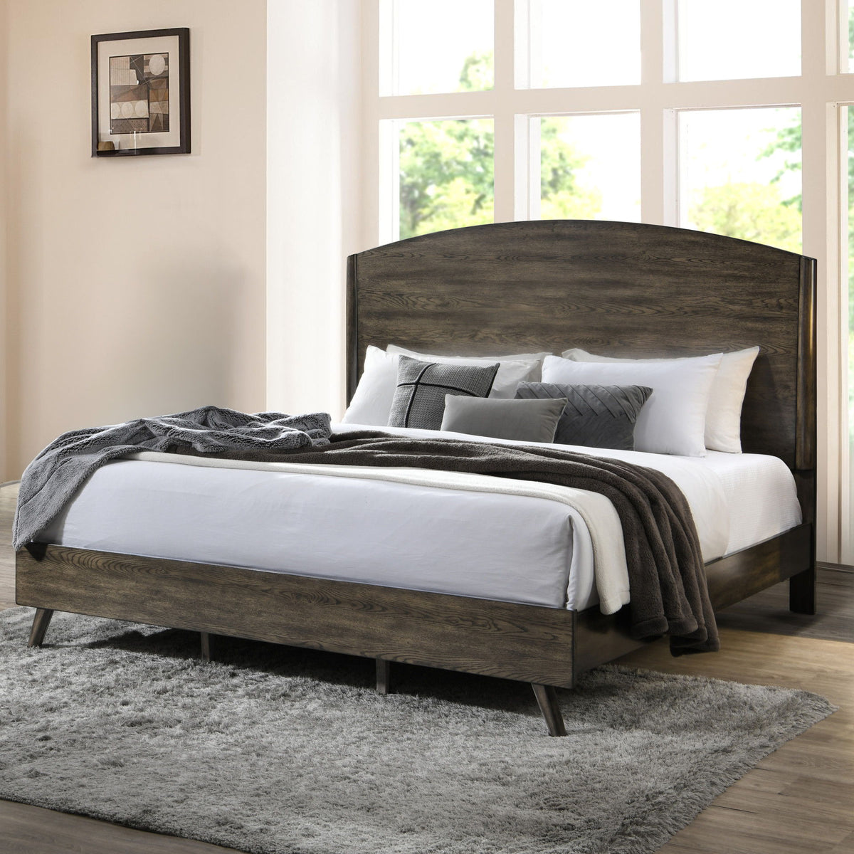 Rex - 5/0 - 6/6 Queen/King Side Rails - Walnut