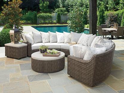 Cypress Point Ocean Terrace - Curved Sectional LAF Sofa - Dark Gray / Gray