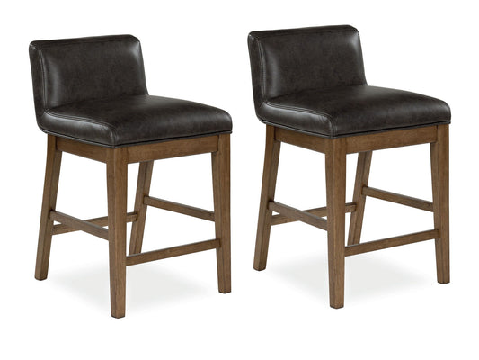 Cabalynn - Upholstered Barstool (Set of 2) - Two-tone Brown