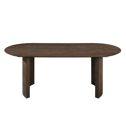 Kody - Oval Dining Table Base - Dark Walnut