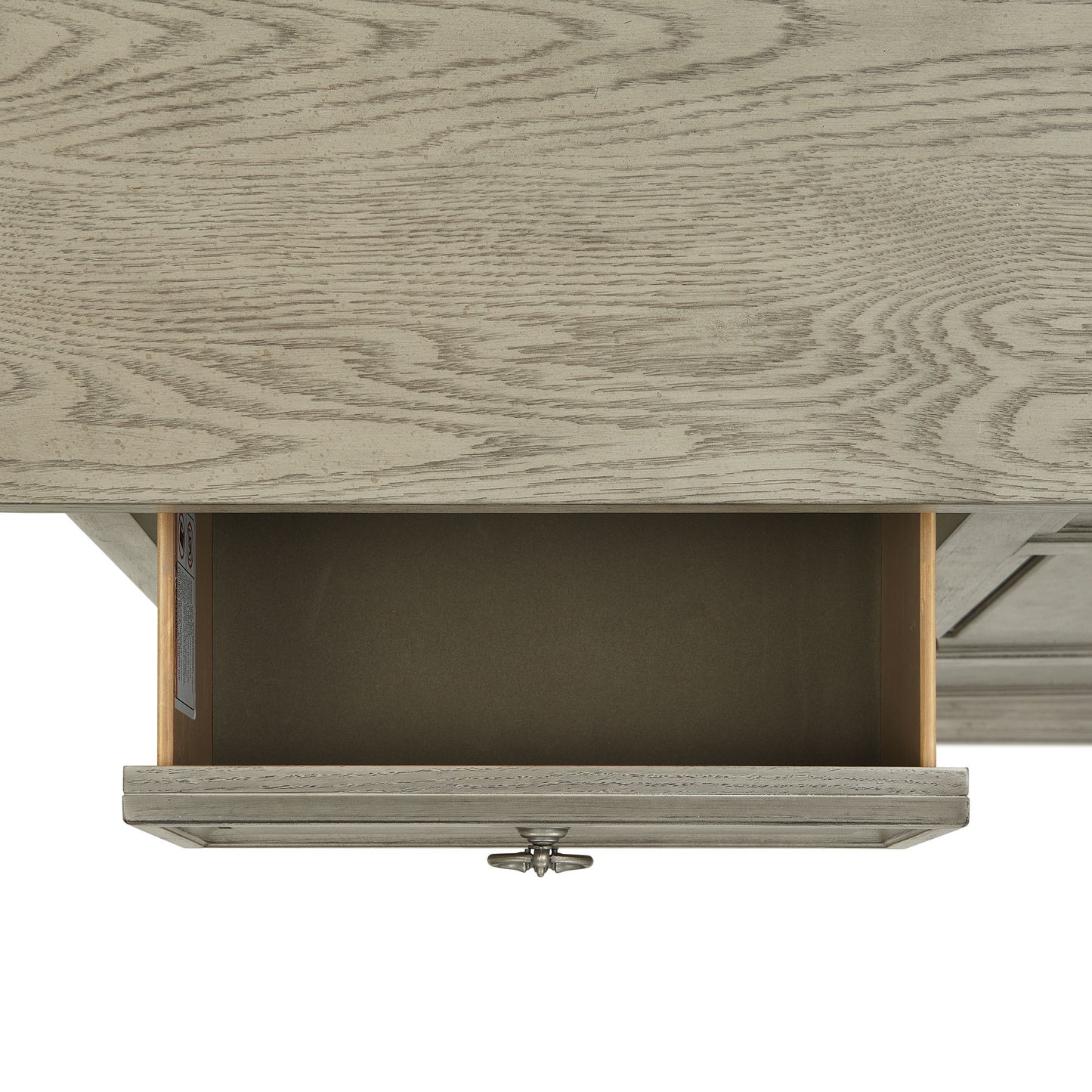 Whit-Ash - 5-Drawer Door Chest - Light Gray