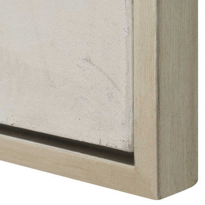Out Of Focus - Framed Abstract Art - Gold / Gray / White / Woodtone