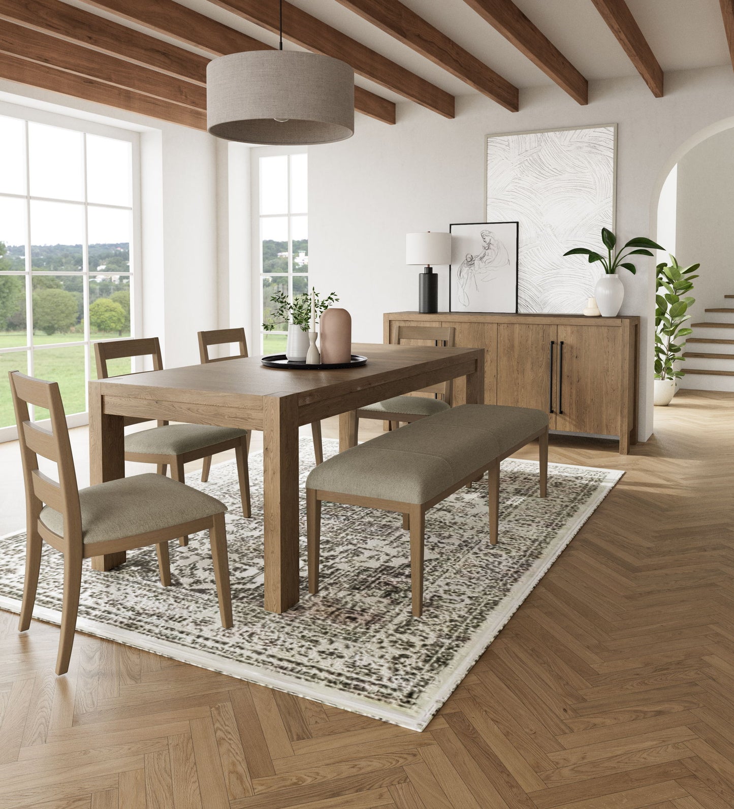 Davie - Rectangular Dining Table - Light Brown