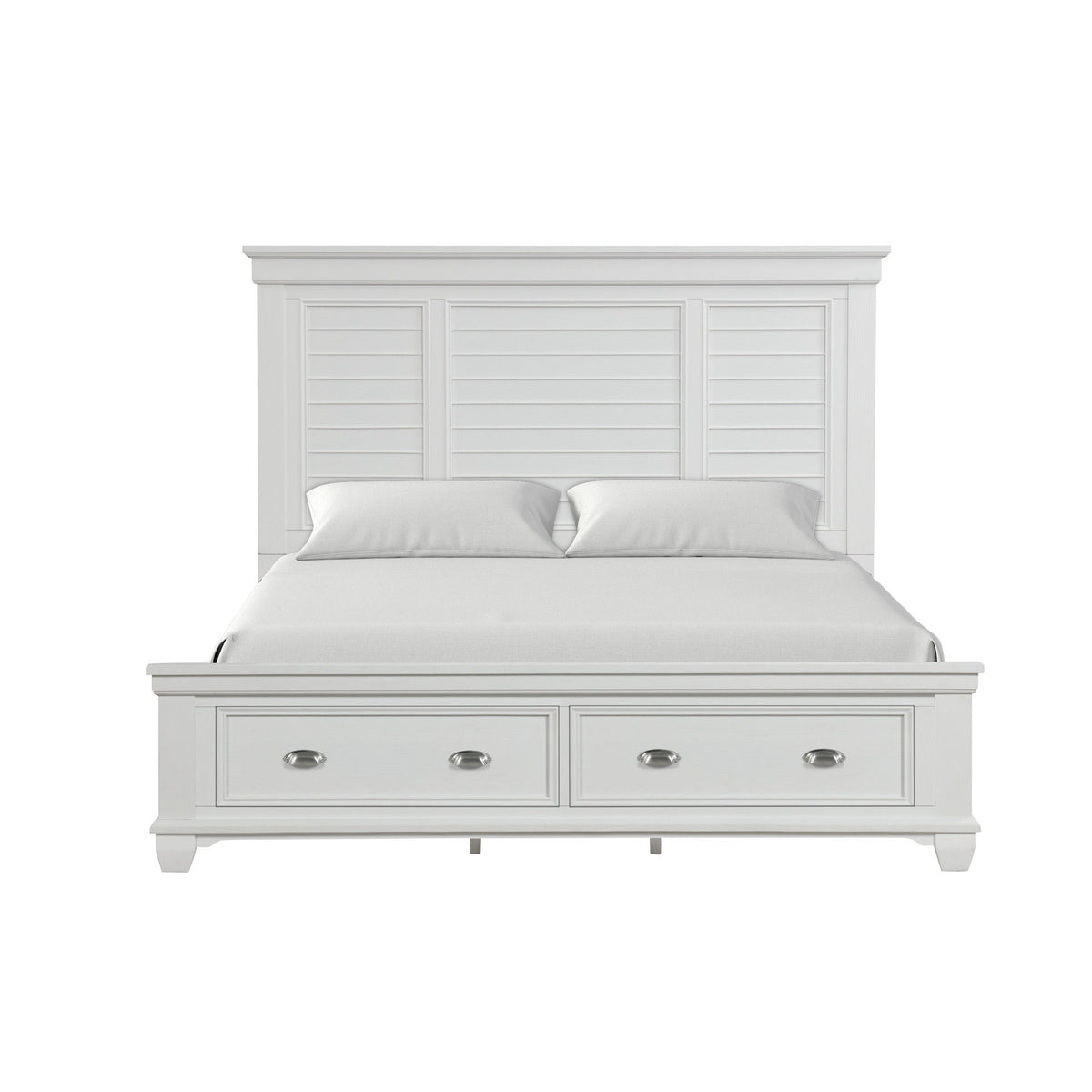Jamestown - 5/0 - 6/6 Queen / Eastern King Storage Bed Rails - White