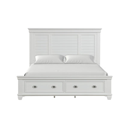 Jamestown - 5/0 - 6/6 Queen / Eastern King Storage Bed Rails - White