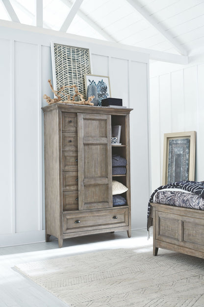 Paxton Place - Wood Door Chest - Dove Tail Gray