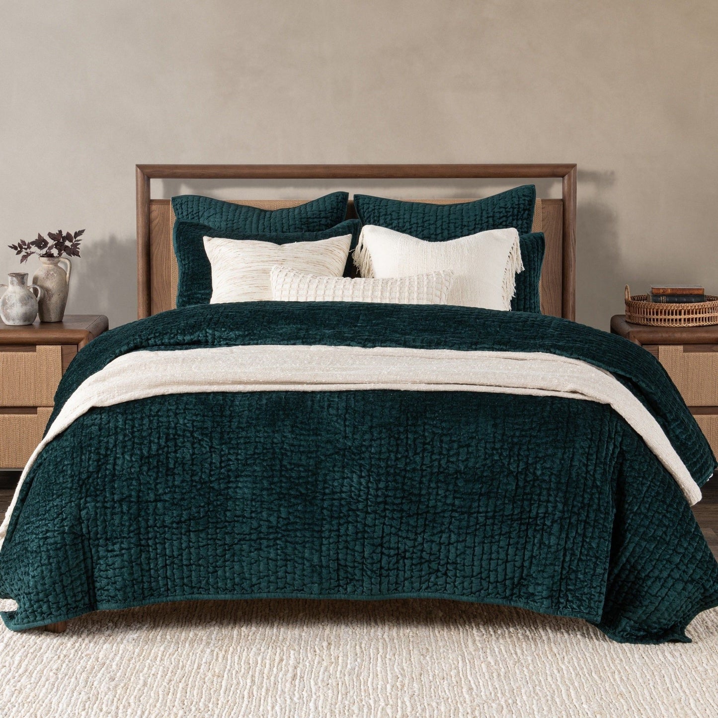 Bari - Velvet Sham - Emerald