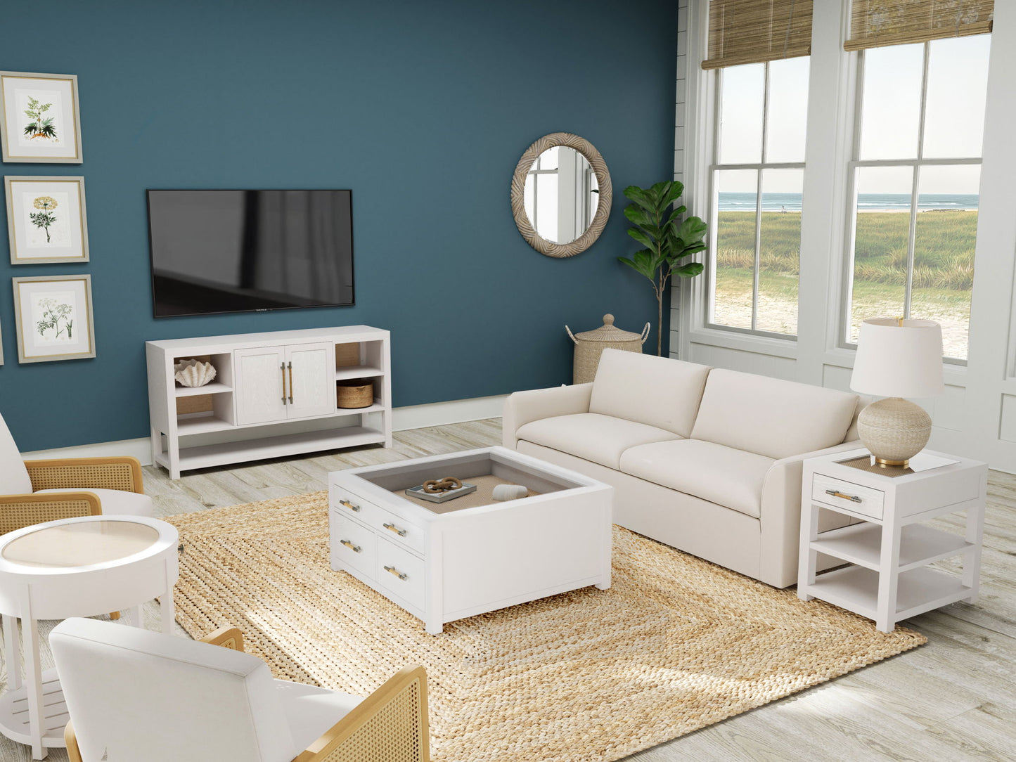 Rosalie - Door Console - White