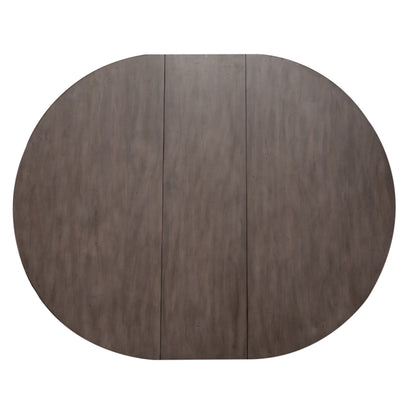Ocean Isle - Single Pedestal Table Top - Antique White / Dark Brown