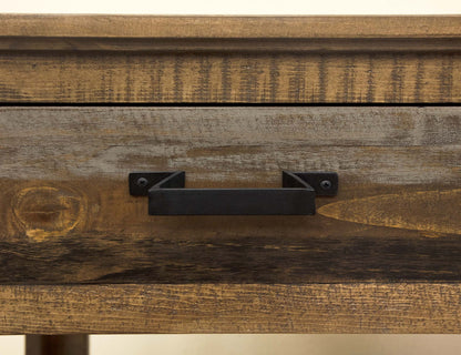 Loft - Sofa Table With 2 Drawers - Two Tone Gray / Brown