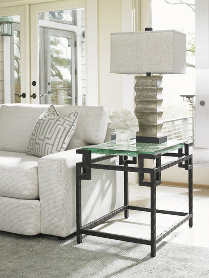 Island Fusion - Hermes Reef Glass Top Table