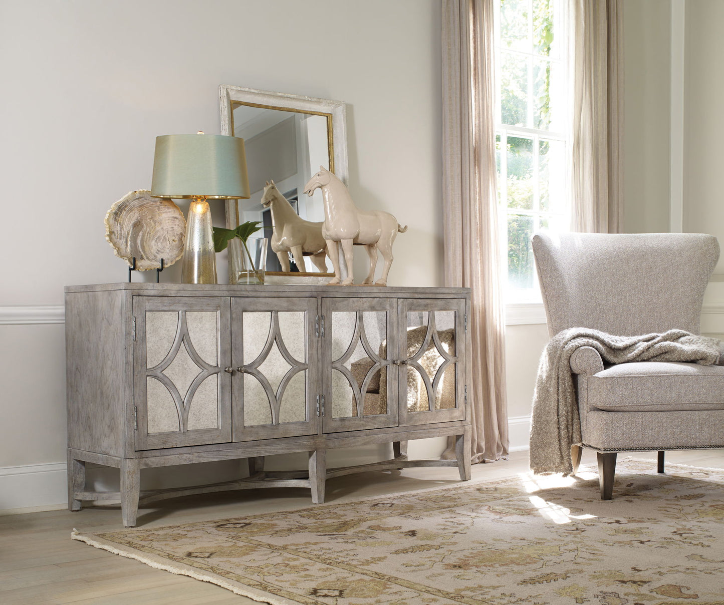 Melange - Diamante Console - Dark Gray