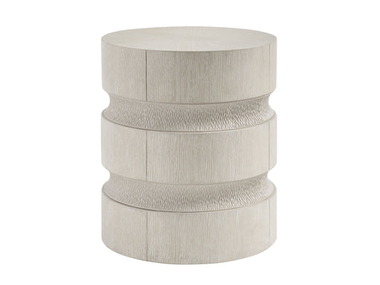 Copacabana - Bianca Round End Table - White