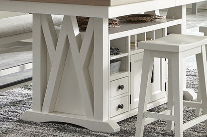 Americana Modern Dining - Island Counter Height Base - Cotton