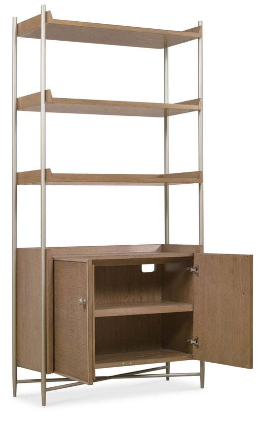 Sonnet - Sonnet Bookcase - Dark Gray / Light Brown