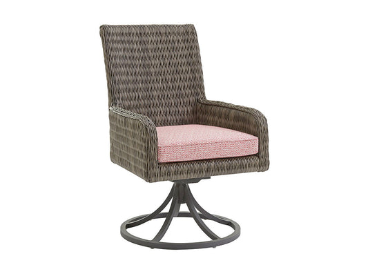 Cypress Point Ocean Terrace - Arm Dining Chair Swivel Rocker - Dark Gray